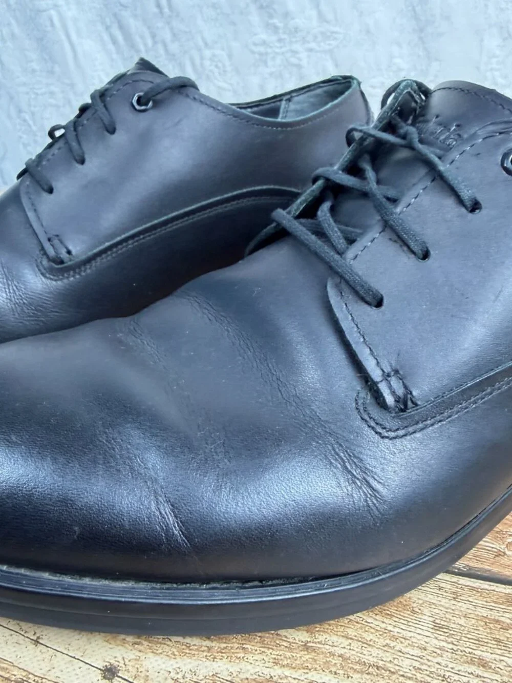 Timberland Men's Size 13 Black Leather Lace-Up Oxford Dress Shoes Classic